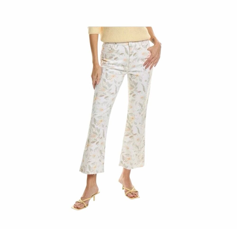 Current/Elliott $278 The Boulevard Wild Flowers Blanc Jeans Women Denim Size 29